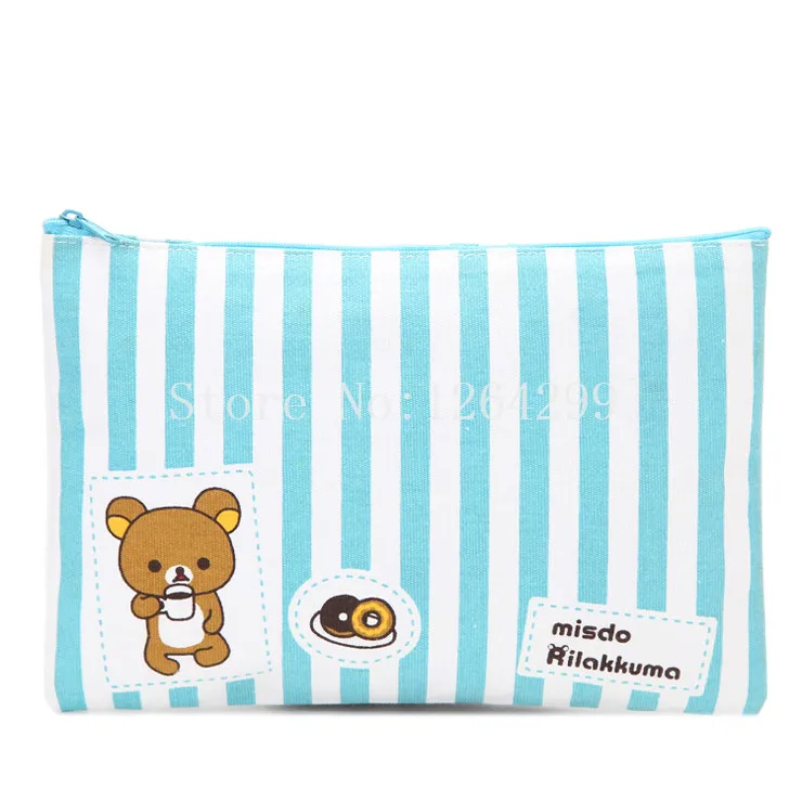 Новая мода Rilakkuma Обувь для девочек женщина большой косметический Сумки Чехол для детей