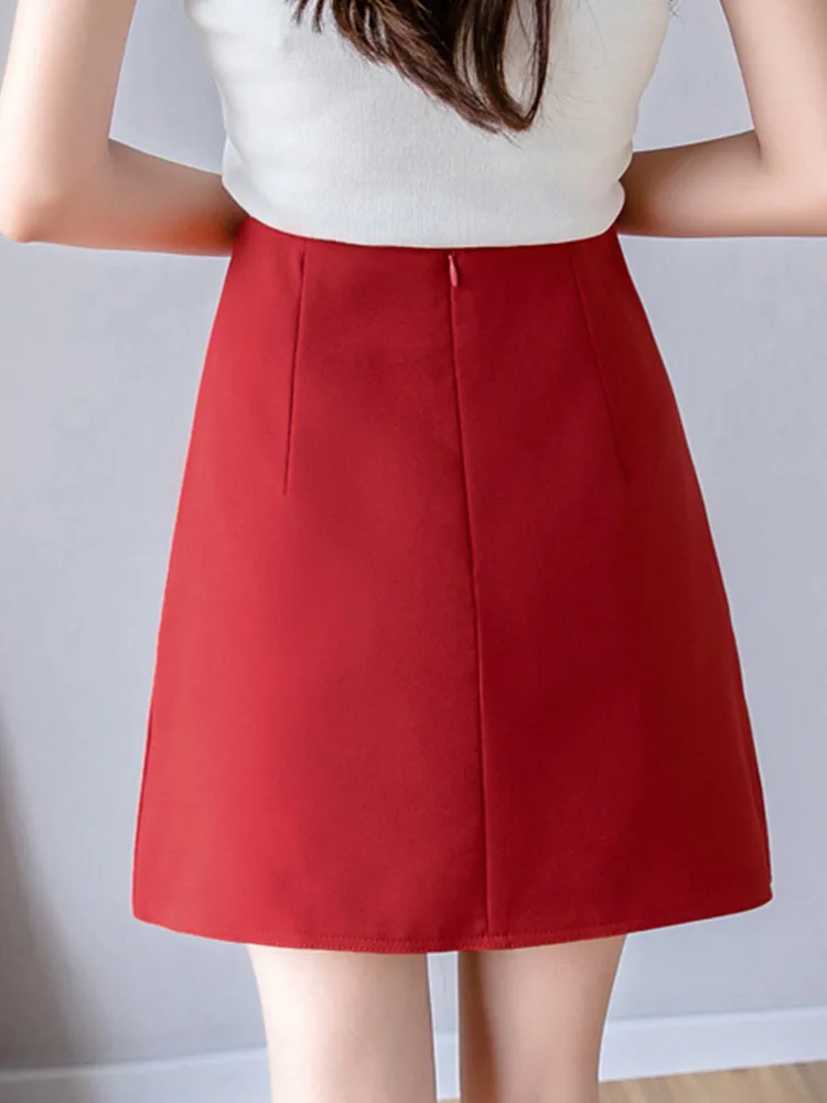 

Summer Korean Style Split Irregular Mini Women Skirts Over Knees Sexy Casual Black White Short Skirt Female