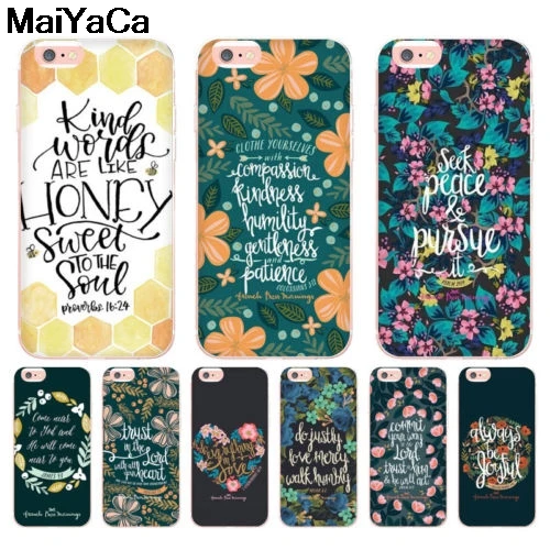 MaiYaCa французский пресс по утрам Библейские стихи Jesus для iPhone 5S 6S Plus X XR XS MAX чехлы