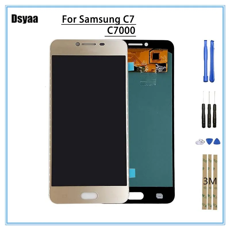 5 7 дюйма Замена OLED для Samsung C7 C7000 ЖК дисплей полная сборка 100% тестирование Galaxy