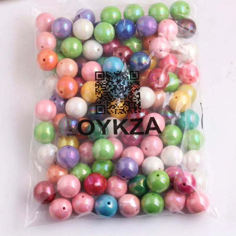 OYKZA дешево качество AAA массивные Акриловые Твердые бусины AB Bubblegum для модных