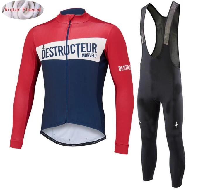 Мужская зимняя трикотажная Теплая Флисовая Спортивная одежда для велосипеда |