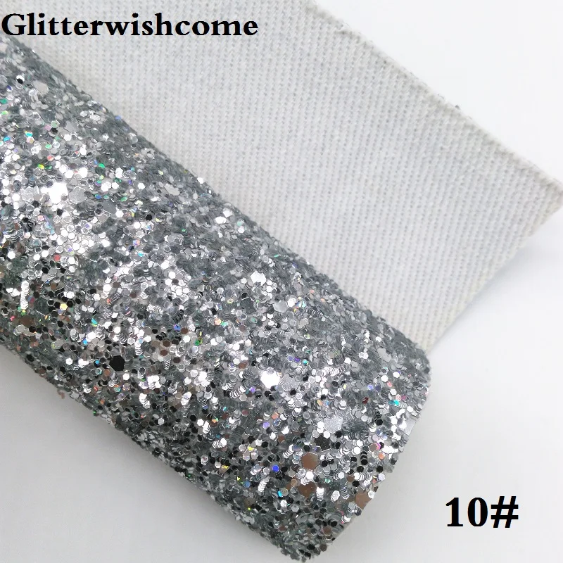 10 Glitterwishcome 21X29 см A4 размер винил для бантов, сверкающий толстый блеск кожа ткань винил для бантов, GM098A - Цвет: 10