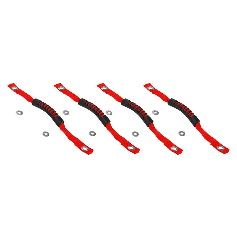 red 4 pcs Автомобильный подлокотник MOPAI для Jeep Wrangler JL Oxford автомобильные ручки для Jeep JL Wrangler аксессуары - Название цвета: red 4 pcs