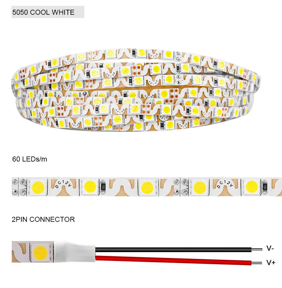 S Форма SMD 2835/5050 Светодиодная лента светильник Ulter яркий DC12V 5 м 300 Светодиодная неводонепроницаемая гибкая лента для красного/зеленого/синего/белого/теплого