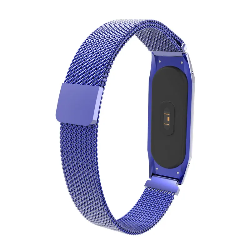 Сменный ремешок для часов Mi Band 3 с магнитной застежкой браслет из нержавеющей