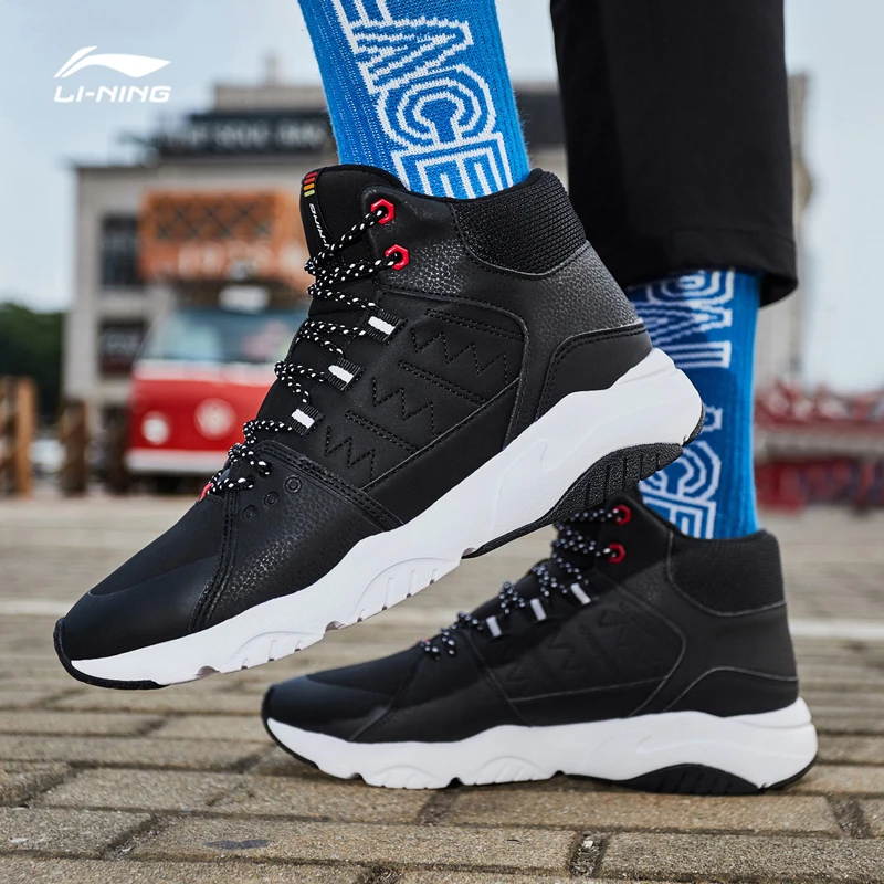Li-Ning/Мужская обувь LN PIONEER Lifestyle; дышащая теплая флисовая удобная спортивная обувь с подкладкой; кроссовки; AGCN125 YXB235
