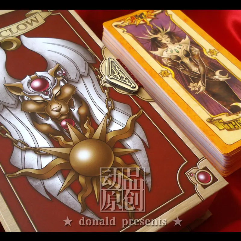 

Anime 53 Pieces Cardcaptor Sakura Cards Set With Gold Clow Book Tarot Card New in Box