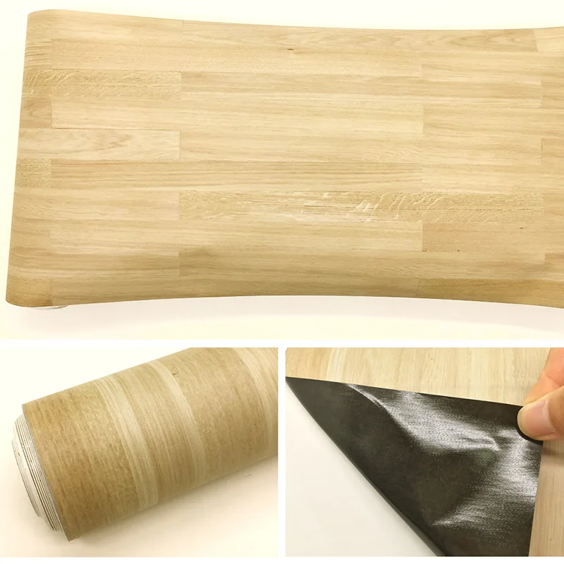 1 шт. дерево зерна Пол Стикер утолщенные дома ПВХ водонепроницаемый стекло крем