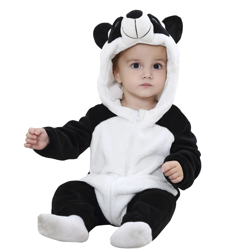 Мягкий фланелевый Детский комбинезон с животными детские комбинезоны Kawaii теплый