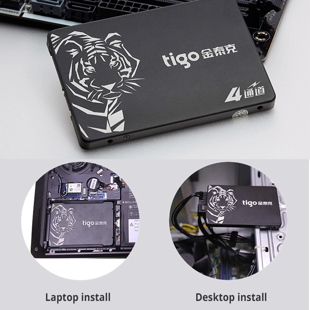 Tigo ssd жесткий диск 1 ТБ 512GB 128GB 256GB SATA Внутренний твердотельный накопитель для