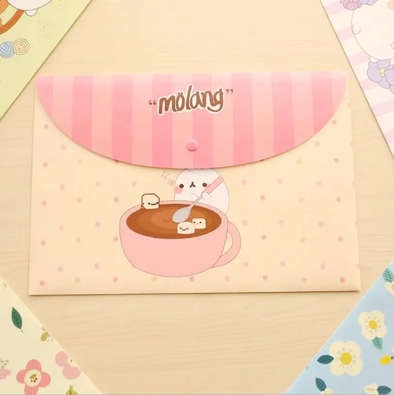 Качество каваи Корея канцелярские папка для документов прекрасный цветок A4