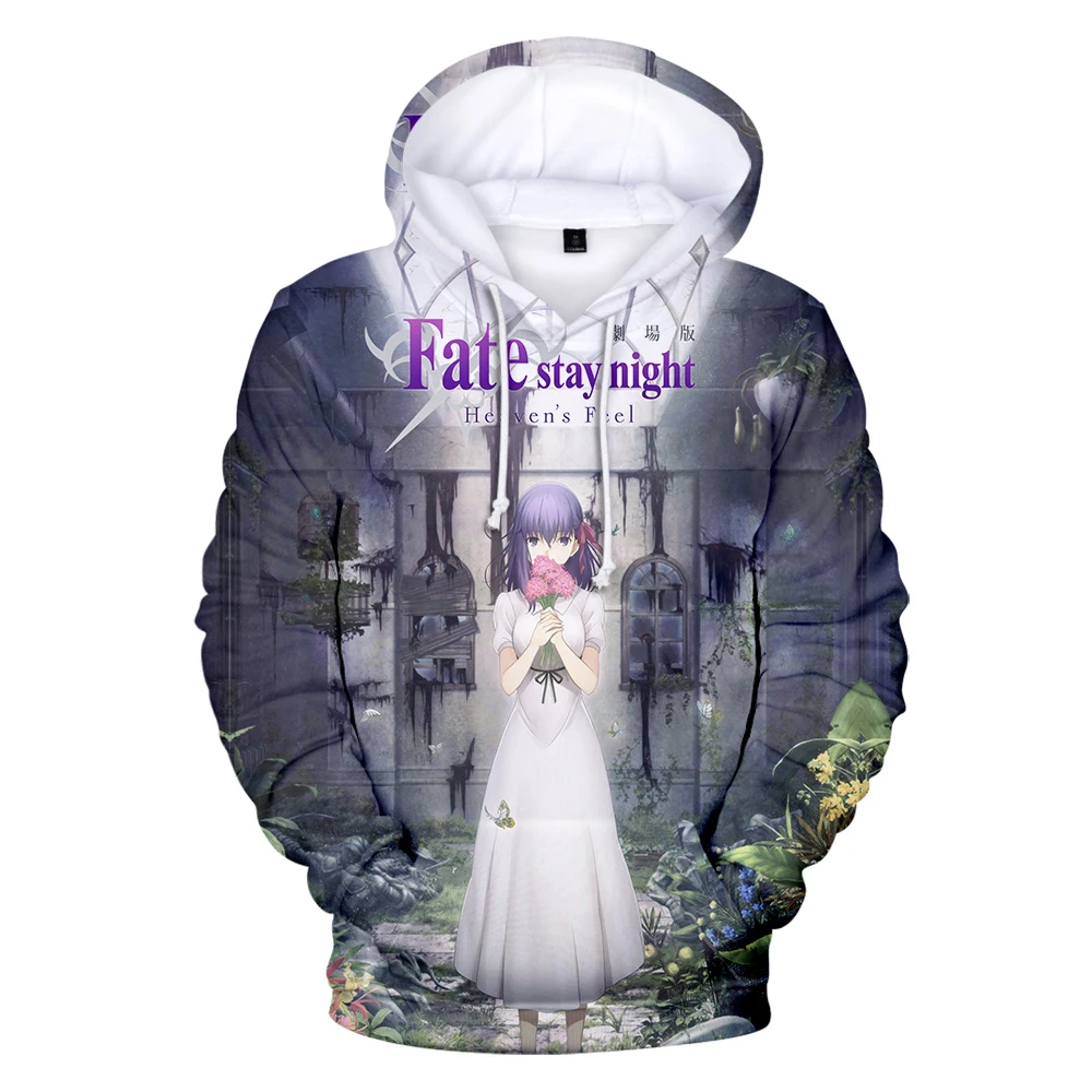 Новая мода Fate Stay Night Толстовка для мужчин/женщин Kawaii Аниме толстовки уличная печать Fate Stay Night Пуловеры Одежда