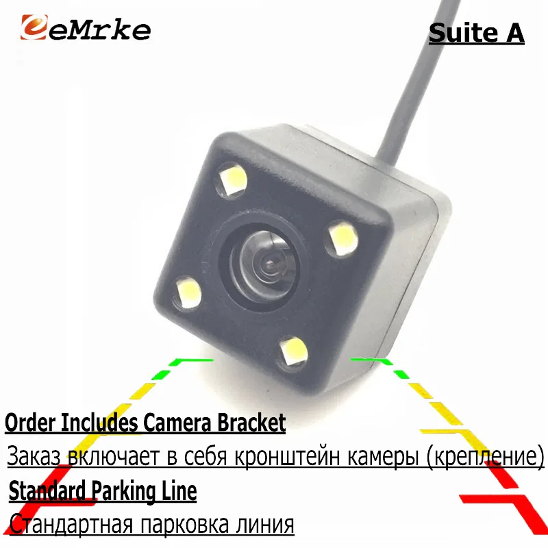 Suite A EEMRKE Multi-function CCD Car Reverse Camera for SEAT Ibiza FR 5D Backup Camera Night Vision Parking Rearview - Название цвета: Suite A