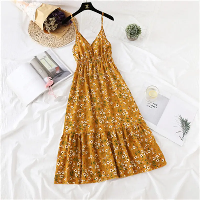 Новинка лета 2019 модная женская одежда на бретельках стильное милое платье с