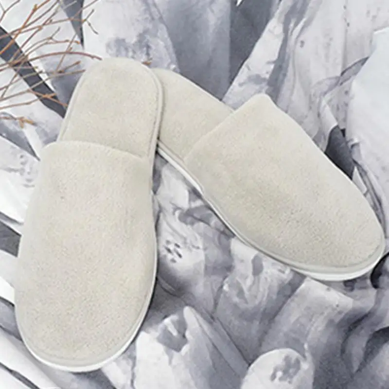 gray for men Мужские и женские тапочки; однотонная бархатная домашняя нескользящая обувь на плоской подошве для взрослых; свободный размер - Цвет: gray for men