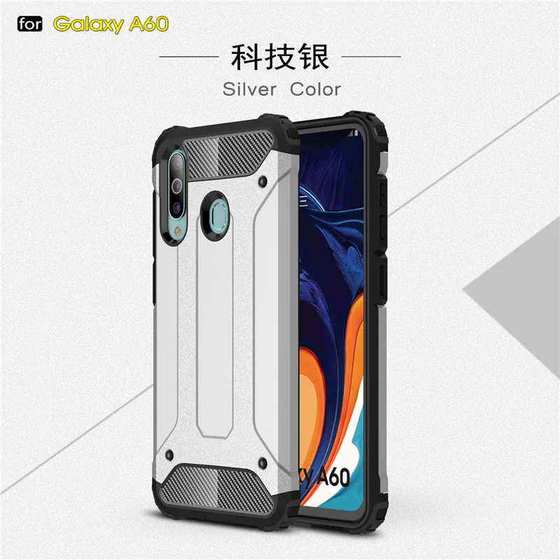 

Чехол для телефона Samsung Galaxy A60, противоударный мягкий силиконовый + жесткий пластиковый чехол для Samsung A60, SM-A606F