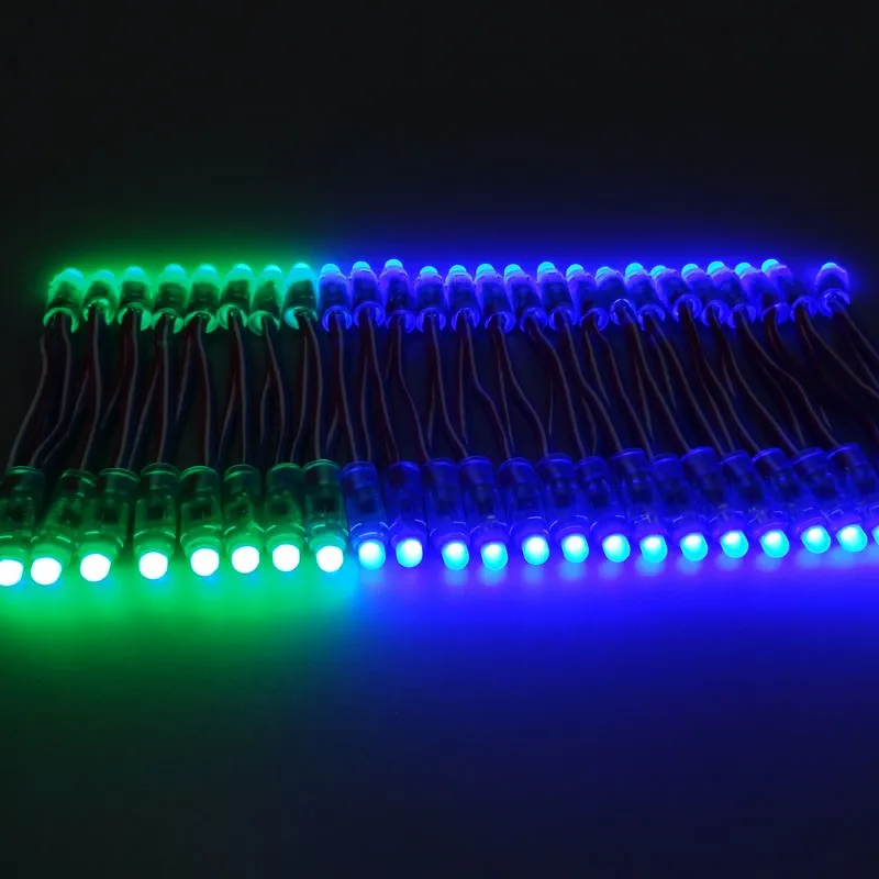 50 шт. WS2811 RGB светодиодный модуль 2811 DC5V рассеянные адресуемые пиксели узлы 12 мм водонепроницаемый IP68