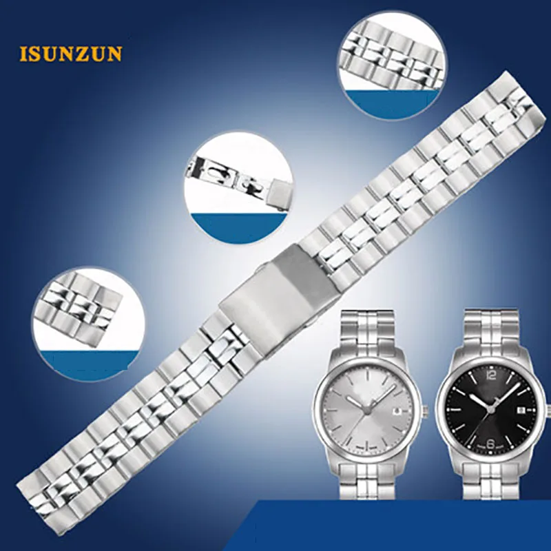 Ремешок ISUNZUN из нержавеющей стали высшего качества для мужских часов Tissot 1853 T049 19