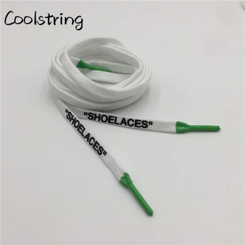 Coolstring двусторонняя печать на конце шнурков OW The Ten Shoe Lace с силиконовой для кроссовок ботинки с застежкой-молнией логотип