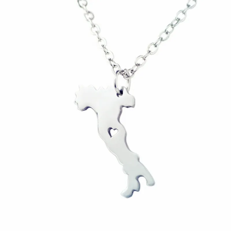 2017 модное ожерелье с подвеской в виде итальянской карты | Украшения и аксессуары