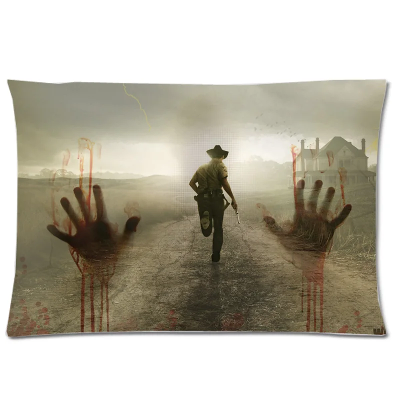 2016 New Arrival Rectangle The Walking Dead Background Decorative Pillowcase Custom Pillow Case Cover 20&quotx30&quot Two Sides | Дом и сад