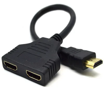 Кабель разветвитель HDMI 1 Male To Dual 2 Female Y Splitter адаптер в Hdmi HD LED LCD TV dispenser