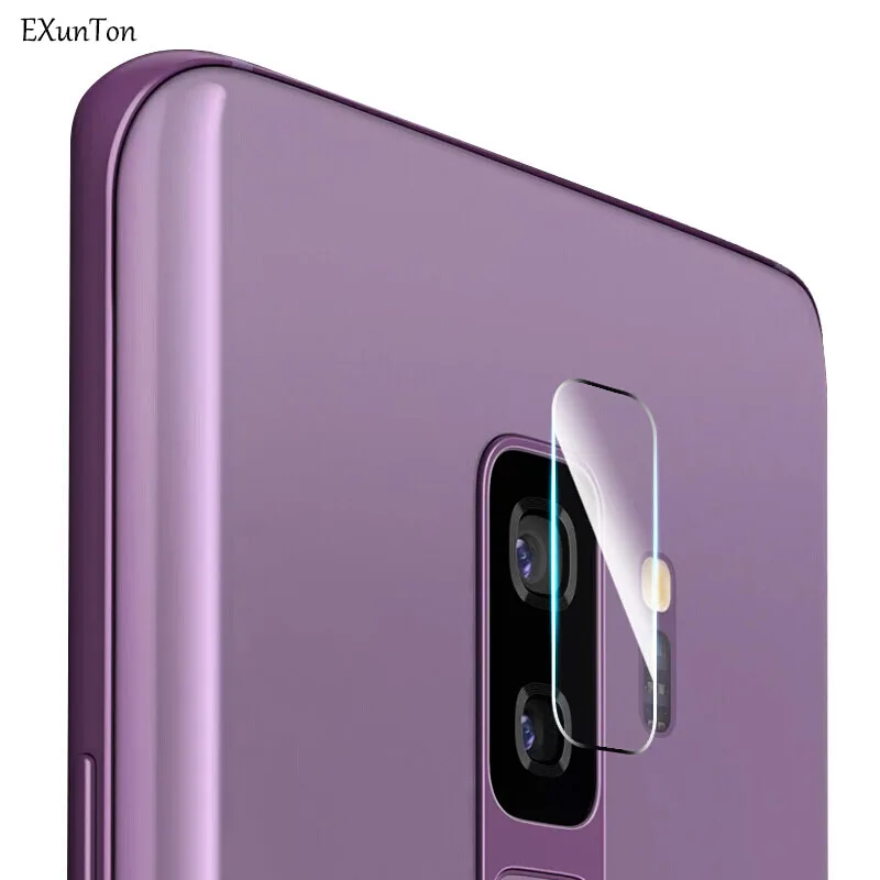 EXUNTON 2 шт. Камера Защитная пленка для samsung Galaxy S9 плюс S9Plus + мягкая задняя крышка