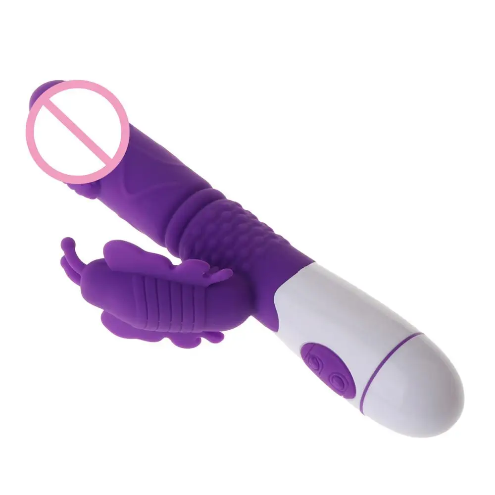 Мощный вибратор бабочка 12 скоростной вибрирующий массажер для точки G женская