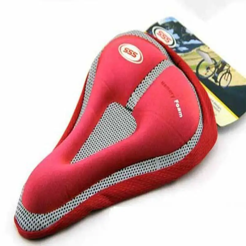 Free shipping SSS memory foam cushion bike bicycle silica gel saddle seat cover | Спорт и развлечения
