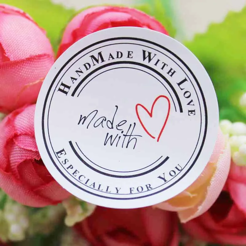 3 см круглые белые/крафт подарки ручной работы этикетки для печати Diy