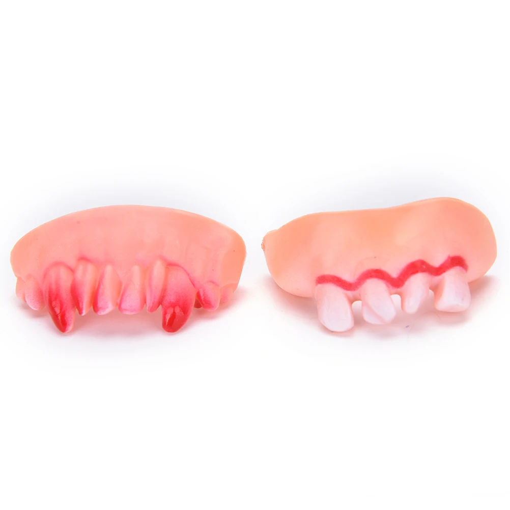 Апрельский дурак подарок на Хэллоуин забавные накладные зубы приколы розыгрыши