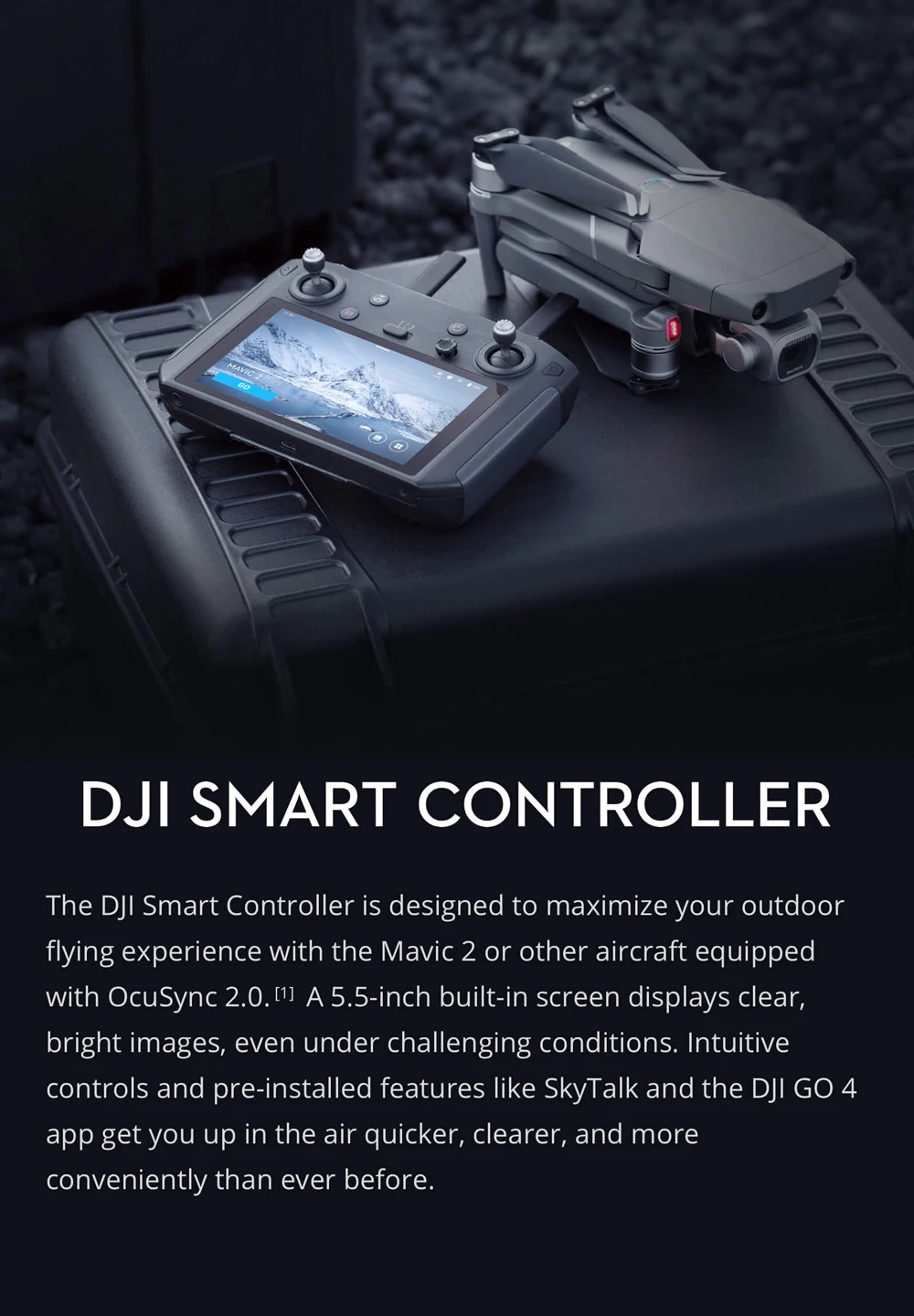 Бренд DJI умный контроллер для DJI Mavic 2 Zoom/Pro/предприятие Квадрокоптер вертолет