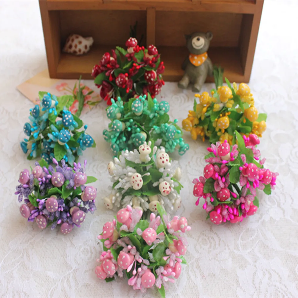 Бесплатная доставка 8 искусственных цветов пузырьковый грибной луч/альбом для