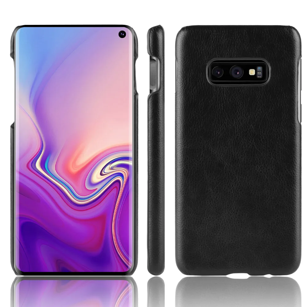 Luxury Litchi Leather Case for Samsung Galaxy S10E Cover Back Hard Phone Cases S10 5G S9 Plus Note 9 A7 A8 A9 J4 Core J6 J8 2018 |
