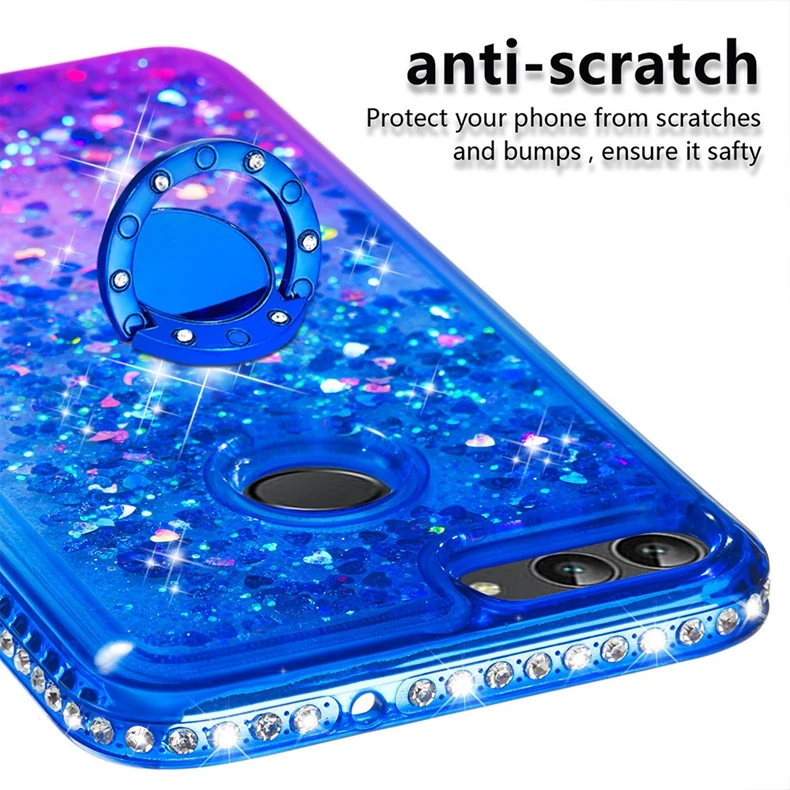 Зыбучие пески bling чехол для телефона huawei P smart Cover TPU задняя крышка для huawei Enjoy 7S FIG-LX1 FIG-LX2 чехол для FIG-LX3 5,65"