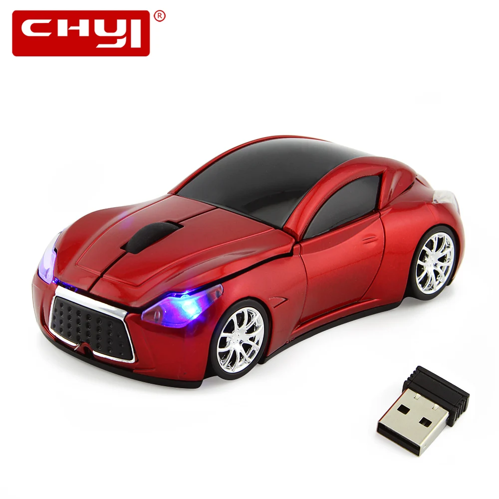 CHYI 2 4G Автомобильная беспроводная мышь 1600 Точек на дюйм USB оптическая Infiniti крутой