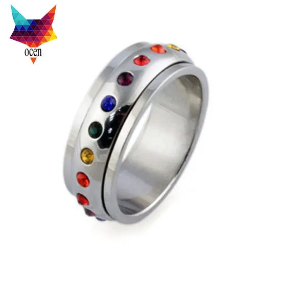 Кольца Anillos для мужчин и женщин классические металлические кольца из нержавеющей