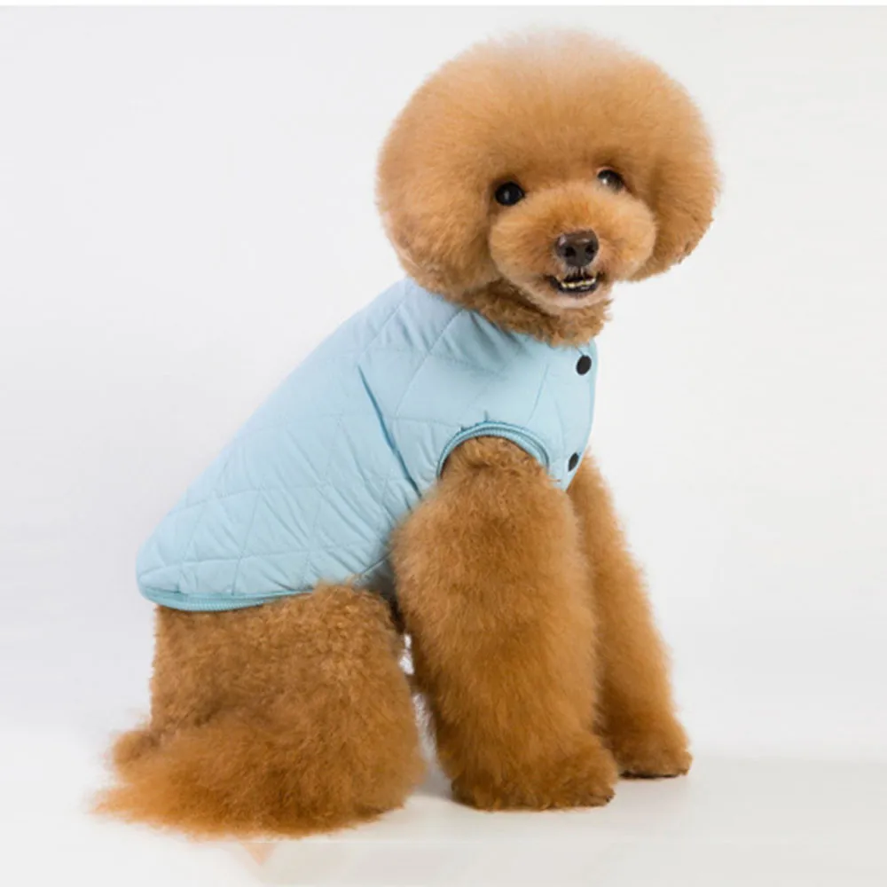 Синий Transer Dog jacket Pet Clothes Cotton Blend Fashion Winter Sweater Jackets Lovely Clothing Costume 18 Dec4 - Цвет: Синий
