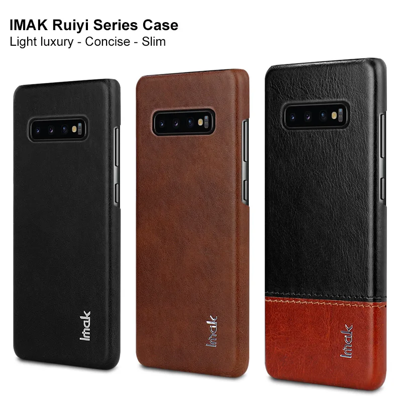 IMAK Для Samsung Galaxy S10 чехол из искусственной кожи для Plus задняя крышка S10e Lite защитный
