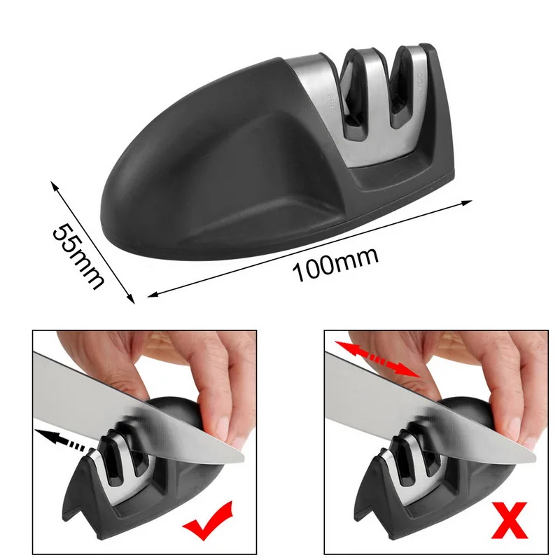 2 этапа Алмазная заточка камня с керамическим точилкой ножа точильный камень