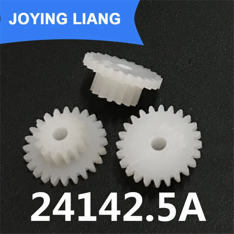

24142.5A 0.5 Modulus Plastic Gear Double Cone 24T/ 14T 2.5MM Tight Shaft Hole Gear Wheels 2500pcs/ Lot
