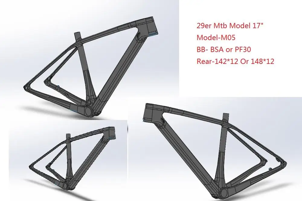 2019 M05 Современная углеродная mtb рама 29er 27.5er 15 17 19 BSA BB30 зауженные крепежная для