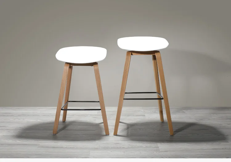 Современный и лаконичный дизайн барный стул из цельной древесины модный