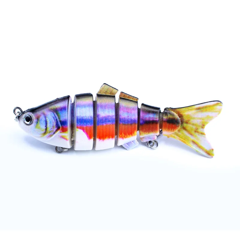 LUREASY Рыболовная приманка 6 сегментов Swimbait Hard Bait Lifelike Baits 10CM 20G Crankbait Lureasy 3D Eyes Leurre Ice on.