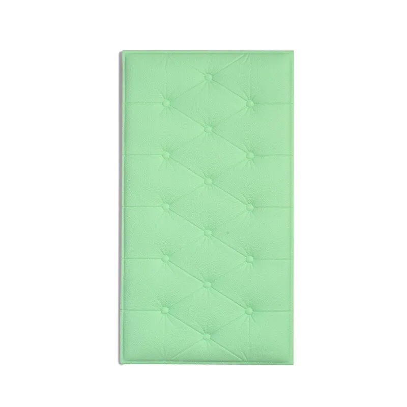 Green 10 шт. 3D пенопластовая настенная наклейка DIY мягкая сумка плитки настенные панели домашний декор кожа самоклеющиеся обои KTV фон для детской комнаты - Цвет: Green