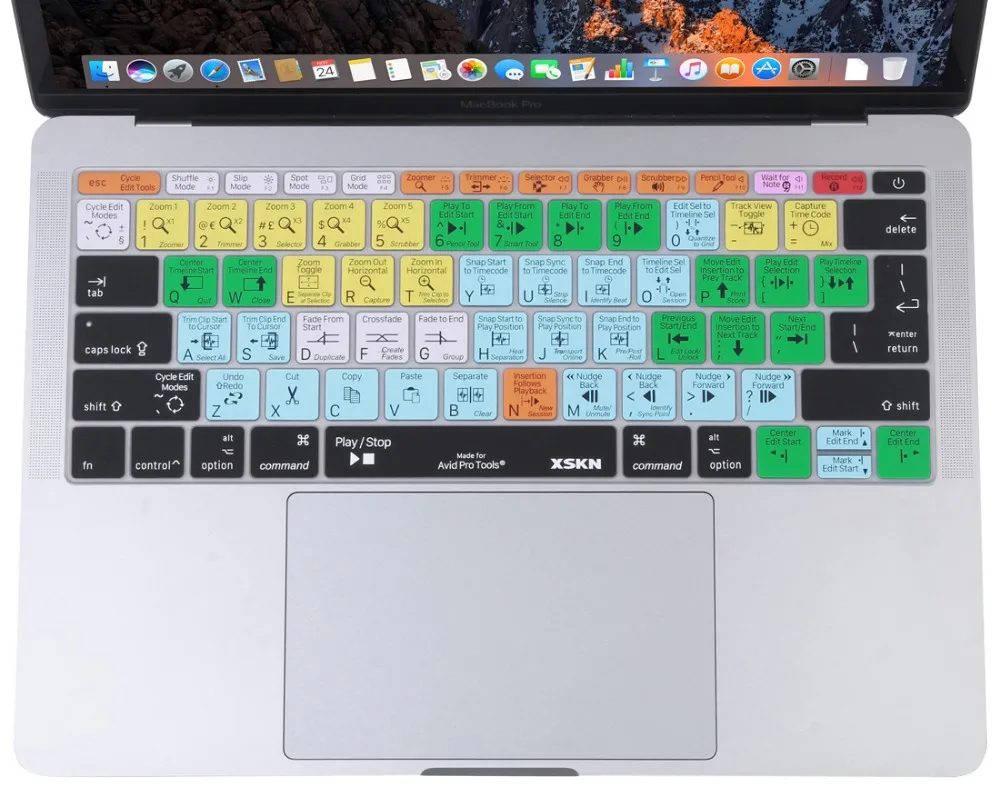Чехол для клавиатуры XSKN Smart Skin Avid Pro Tools короткий рукав обучающий силиконовый