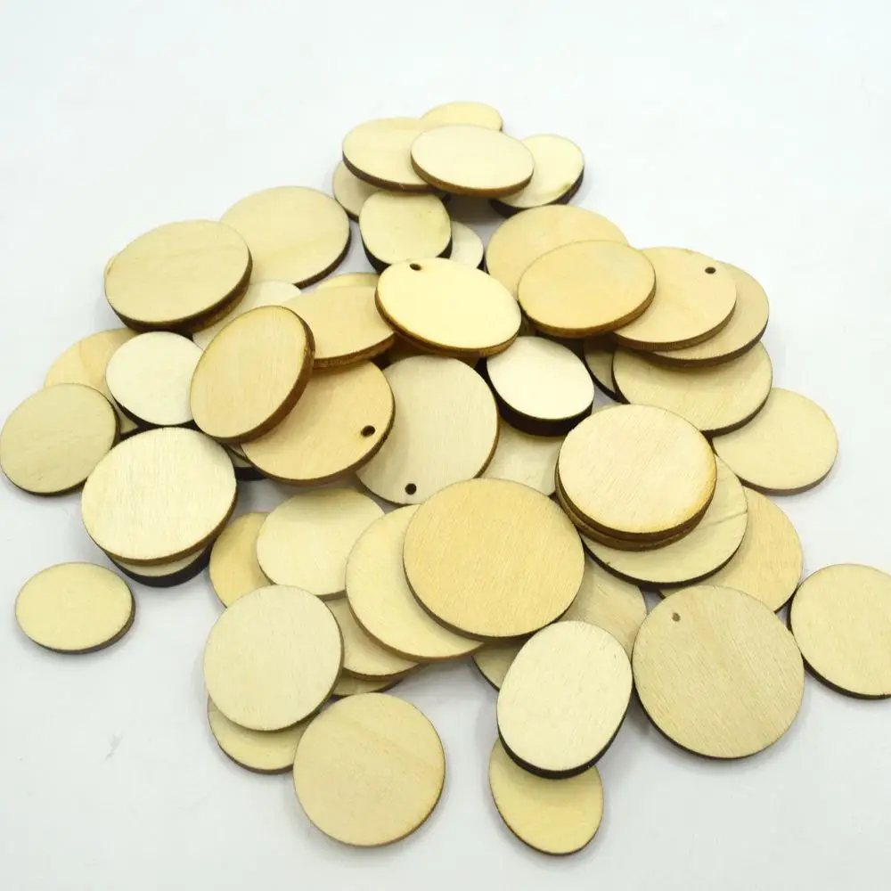 Круглые деревянные диски из пустое дерево незавершенные для рукоделия