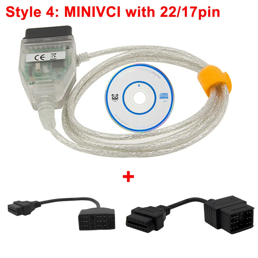 Мини VCI V14.20.019 для TOYOTA 22Pin 17Pin TIS Techstream minivci FTDI для J2534 OBD OBD2 автомобильный диагностический инструмент Авто сканер кабель