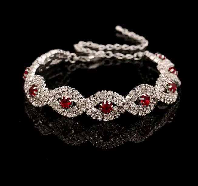 Мода женщин ювелирные изделия кристалл браслеты 4 цвет braclets для старинные